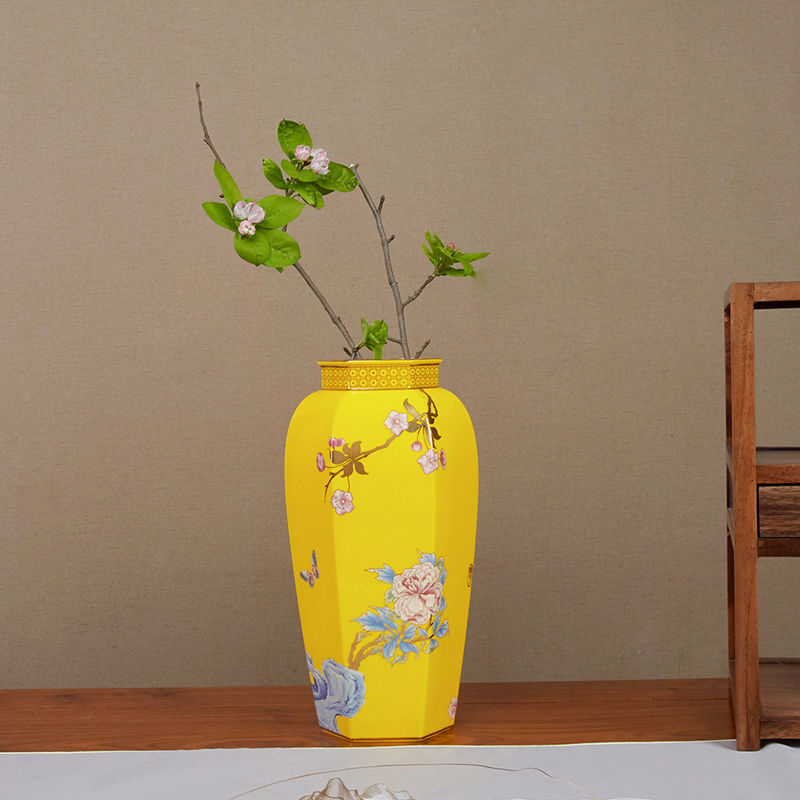 高淳陶瓷春華宮廷風(fēng)家用花瓶